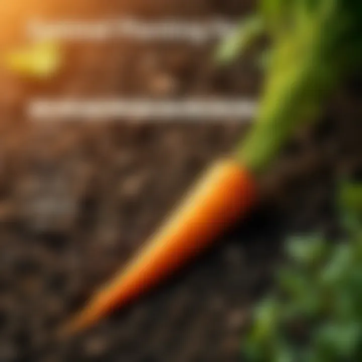 Optimal Planting Times for Carrots Seasonal calendar showcasing the best time to plant carrot seeds