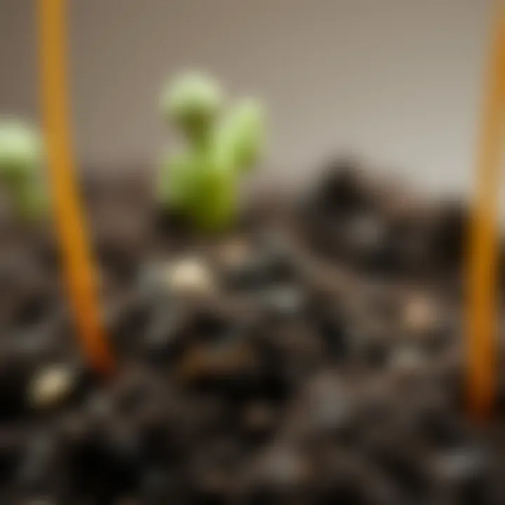 Close-up of dark, nutrient-dense humus soil