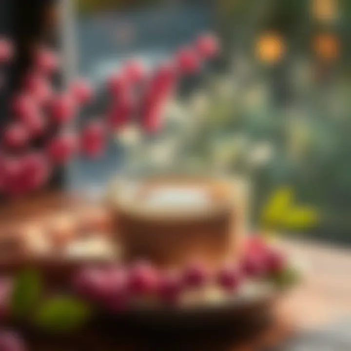 Enjoying a cup of linden tea