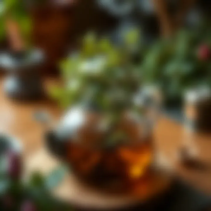 Steeping linden in a teapot