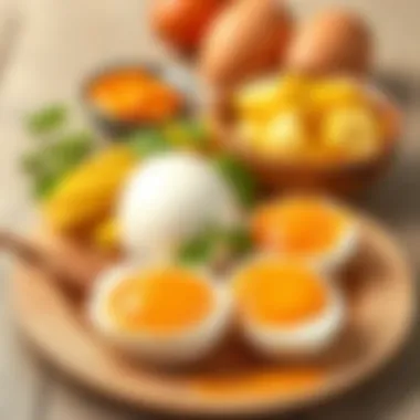 Ingredients ready for preparing eggs in an airfryer