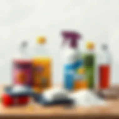 Various cleaning agents for ink stains