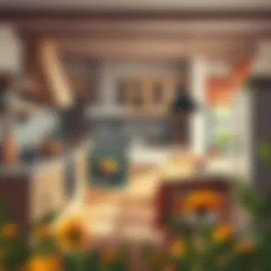 Earthy Tones in a Cozy Kitchen Warm kitchen with earthy tones and accents