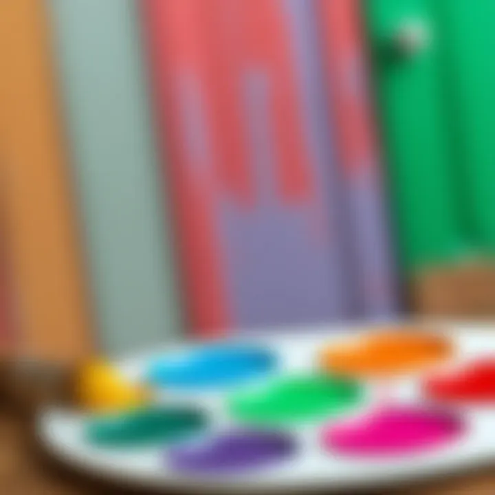 Exploring Vibrant Door Paint Colors Vibrant door paint colors displayed on a palette.