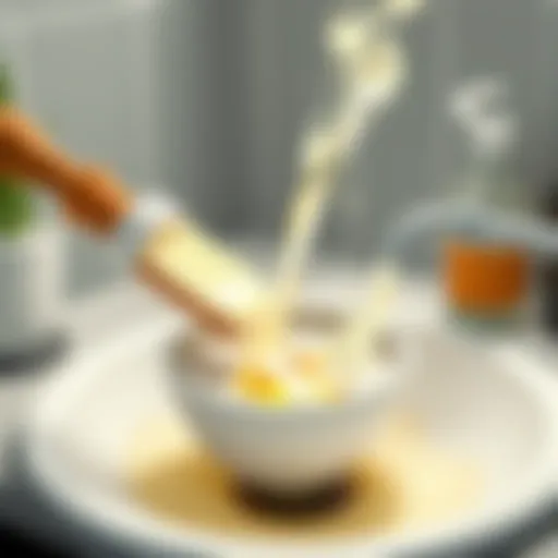 Baking soda and vinegar reaction in a sink