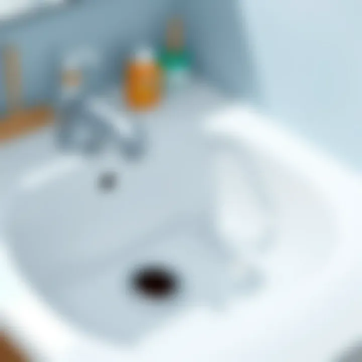 A clean sink after using baking soda