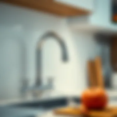 Completed Kitchen Faucet Installation Final setup of a kitchen faucet