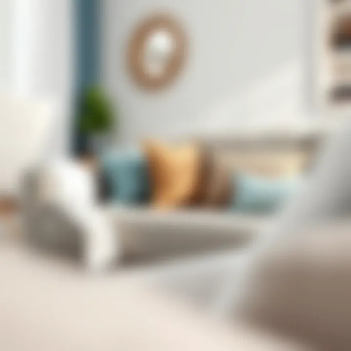 A clean sofa showcasing different fabric types