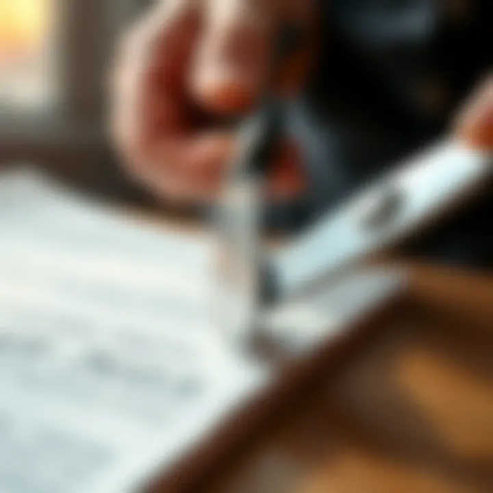 Efficient Cutting Performance Close-up of sharp scissors cutting through thick paper effortlessly.