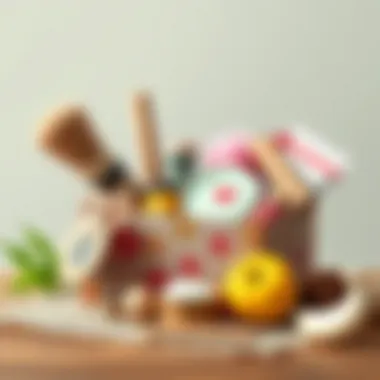 Selection of materials for crafting a surprise box