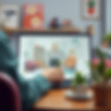 User browsing furniture paint online