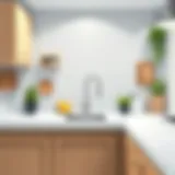 Clean and organized kitchen countertop