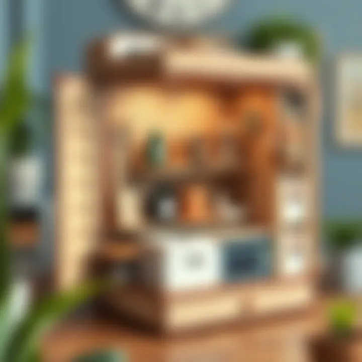 Creative storage solutions integrated into a portmanto