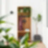 Sleek and compact hall tree design for narrow spaces