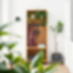 Sleek and compact hall tree design for narrow spaces