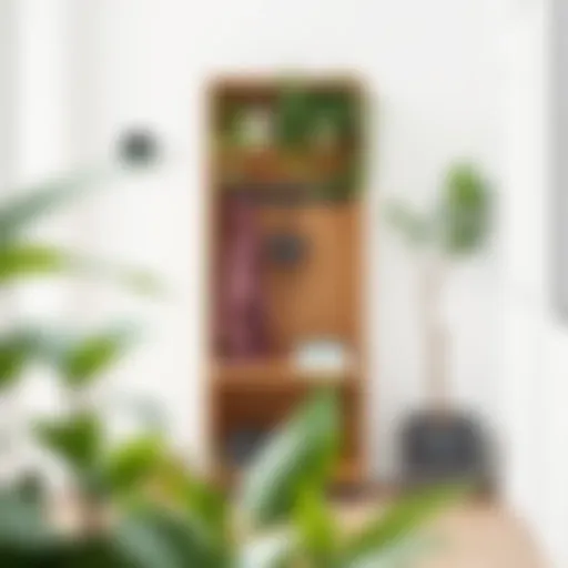 Sleek and Compact Hall Tree for Narrow Spaces Sleek and compact hall tree design for narrow spaces