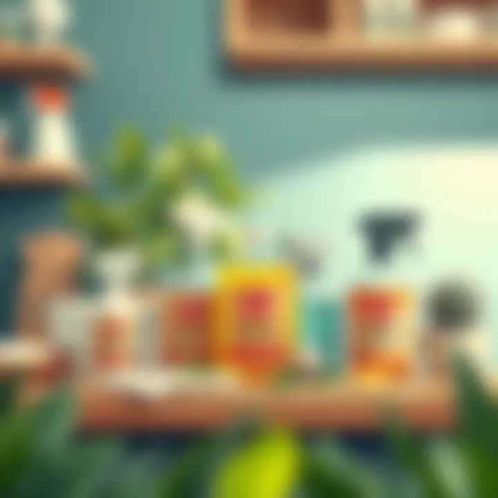 Natural cleaning agents on the counter