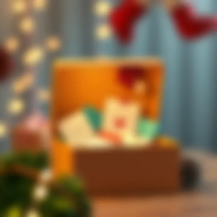 Final touch with personal notes and decorations for the box