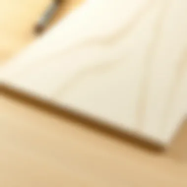 Smoothly sanded MDF surface ready for painting