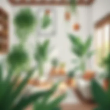 A serene indoor environment featuring safe plant alternatives