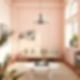 Soothing pastel color palette for interior design