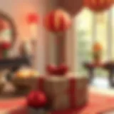 Traditional engagement gift presentation