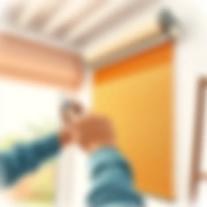 Carefully removing a roller blind from its fittings