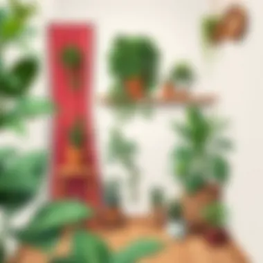 Stylish Corner Decorated with Low-Light Plants Stylish corner featuring low-light plants