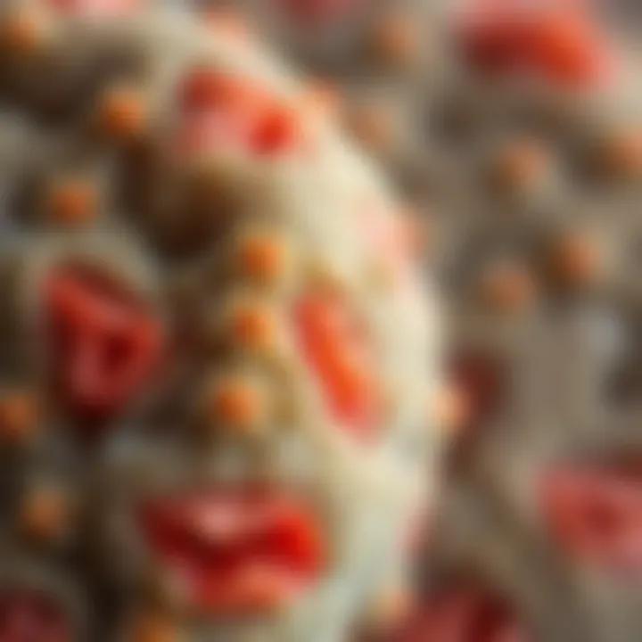 A close-up of turşu tozu, illustrating its texture and vibrant color.