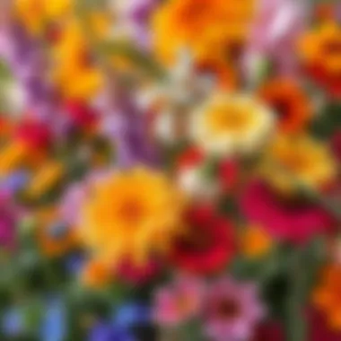 A Symphony of Colors in Garden Flowers Vibrant garden flowers showcasing diverse colors and species.