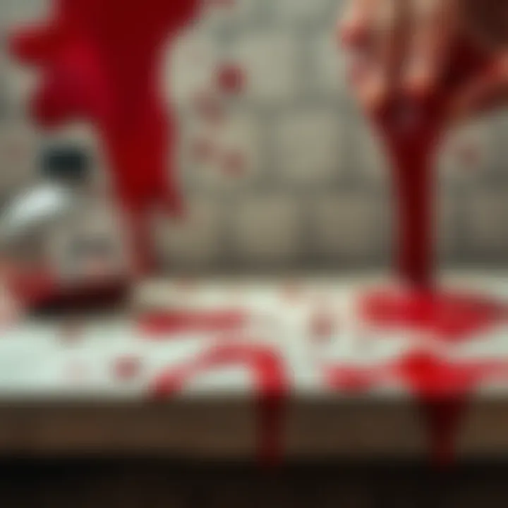 Visual representation of blood stain challenges