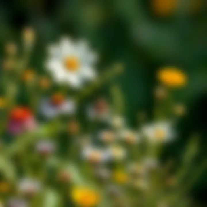 Assortment of Wildflowers An assortment of wildflowers in a natural setting, illustrating their beauty in the wild.