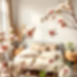 Delicate flowers enhancing bedroom tranquility
