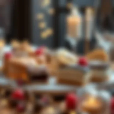 Beautifully arranged dessert platter for New Year celebration