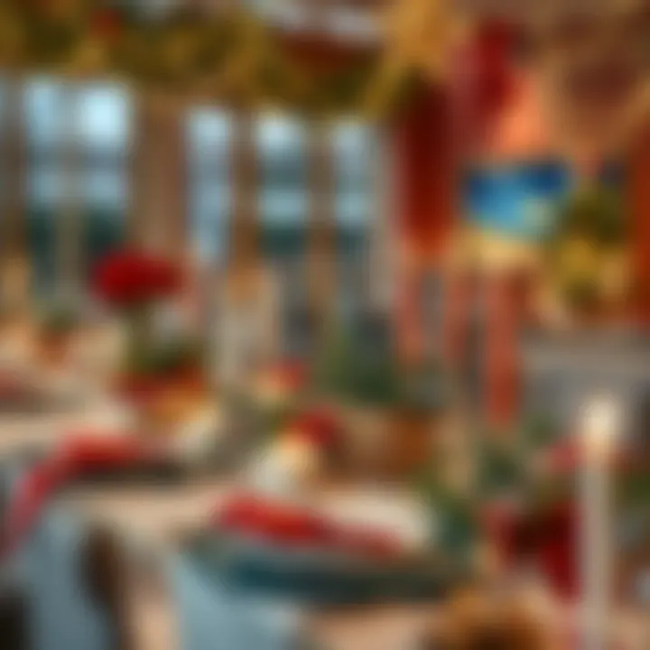 Elegant table setting with festive decorations