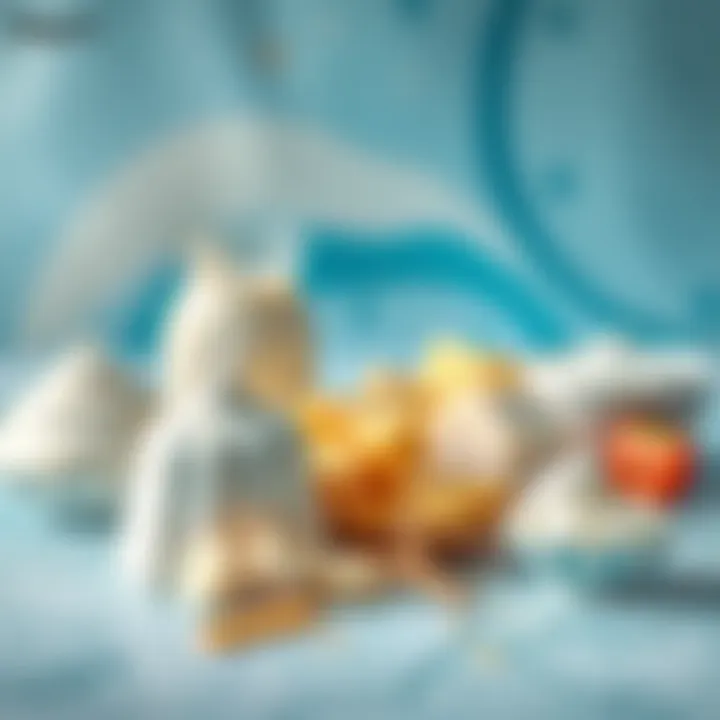 Different yogurt cultures arranged aesthetically