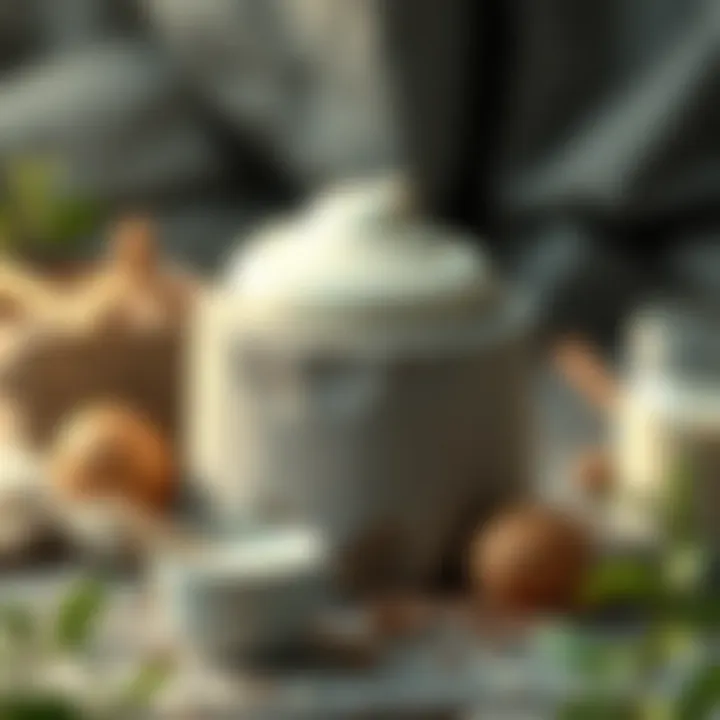 Yogurt fermentation setup with stone container